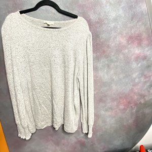 Plus Size Grey Long Sleeve Top